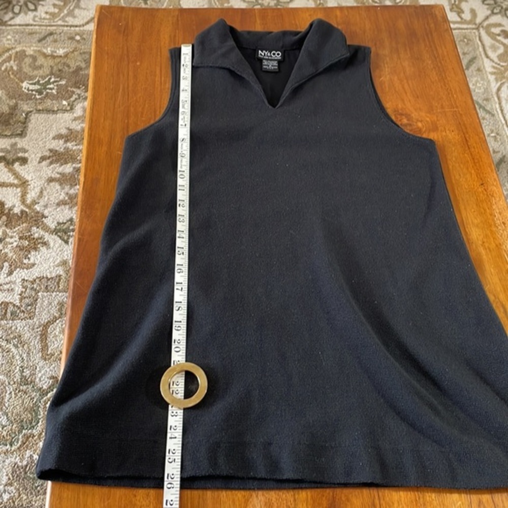 NY& CO black sleeveless ribbed knit pullover sleeveless top - Picture 7 of 7